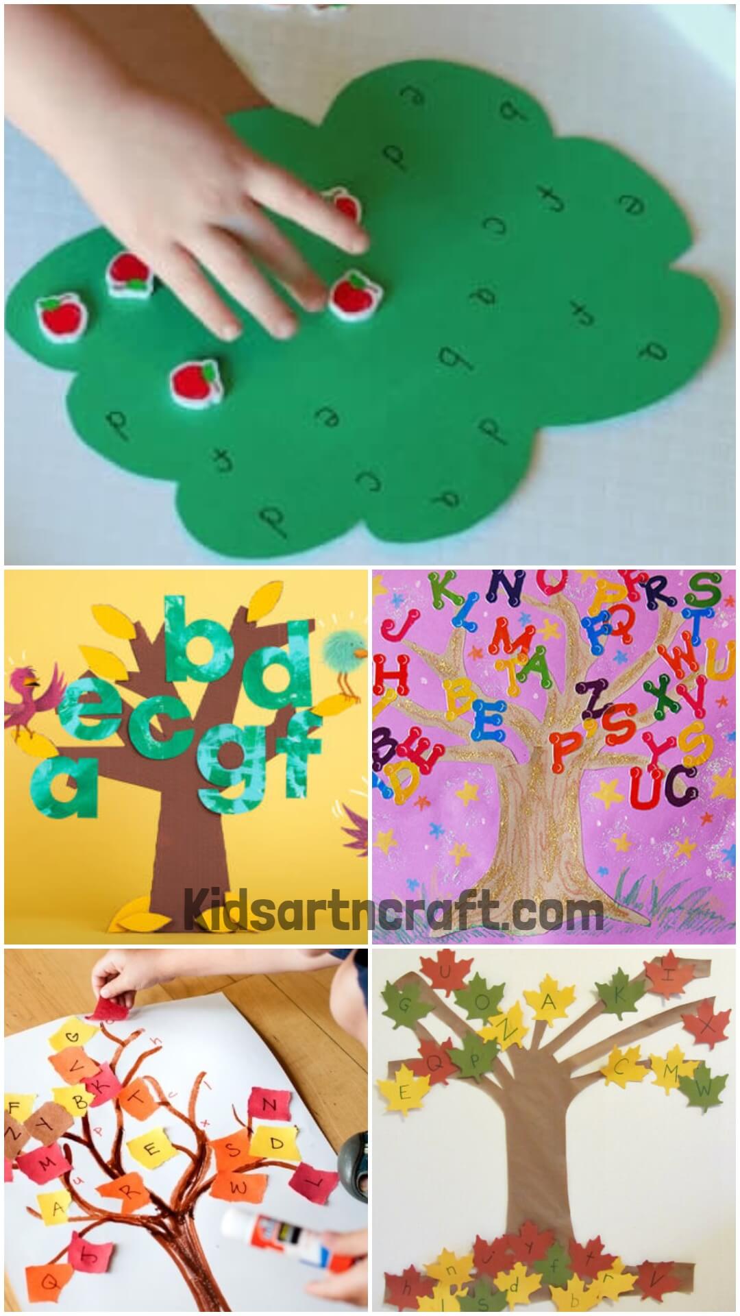 Alphabet tree craft projects for kindergarten - Kids Art & Craft