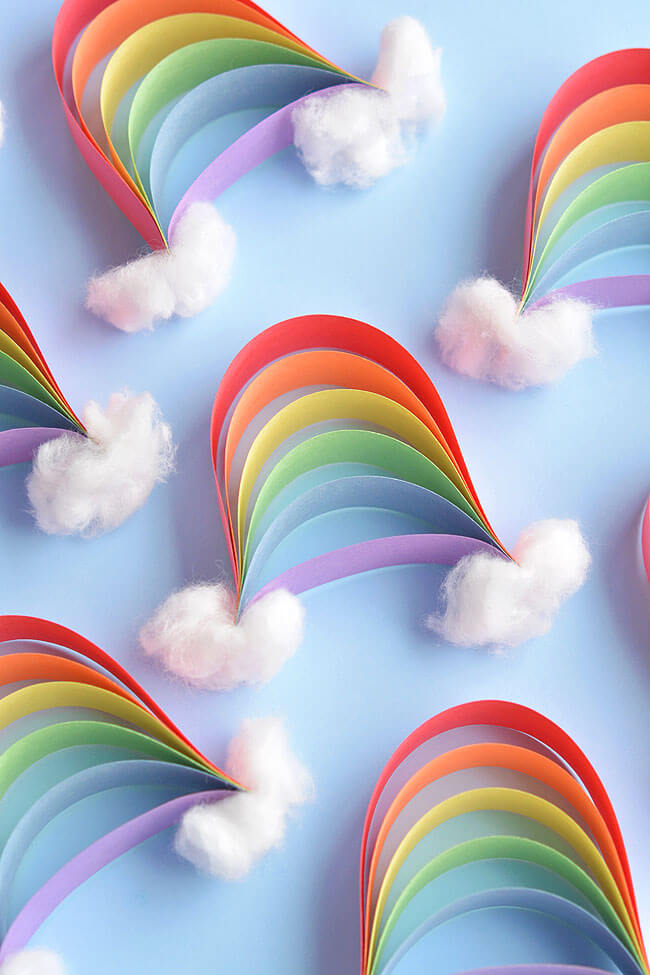 Amazing 3d Rainbow Craft Using Paper Stripes