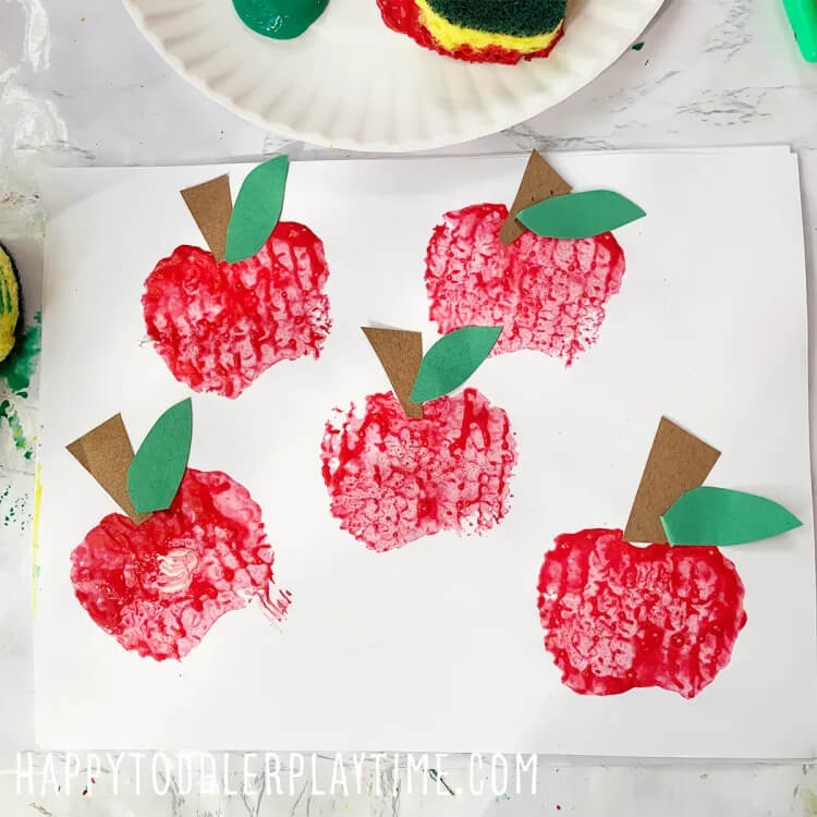 Amazing Apple Stamping Craft Ideas For Toddlers To Make