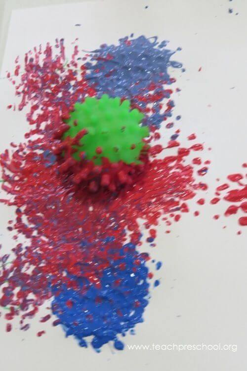 Amazing Bumpy Ball Painting Craft For Kids