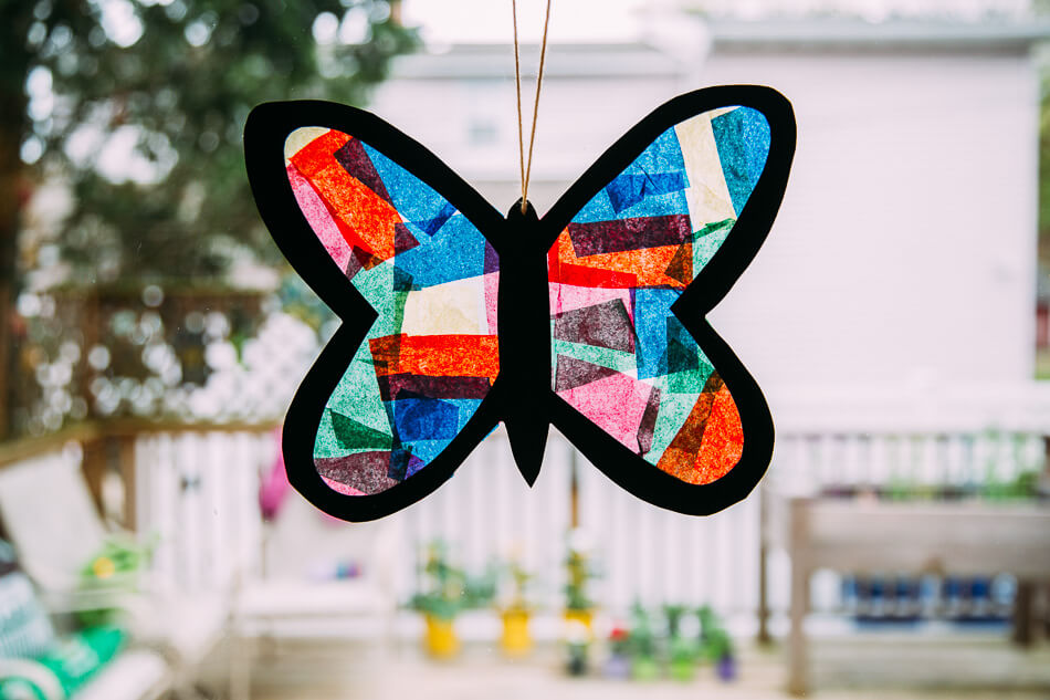 Amazing Butterfly Wax Paper Craft Beautiful Stained Glass Wax Paper Crafts