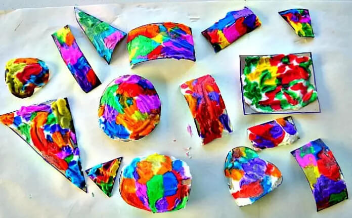 Amazing Cutout Craft Using Shaving Cream And Watercolor