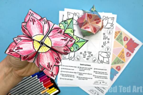 Amazing Flower Fortune Teller Origami Craft DIY