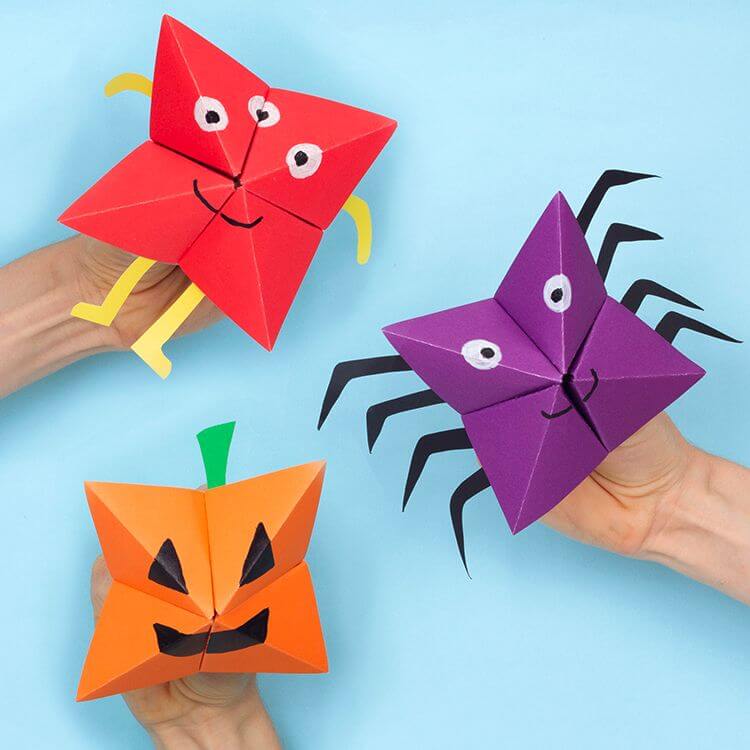 Amazing Halloween Theme Origami Paper Chatterbox Craft Ideas