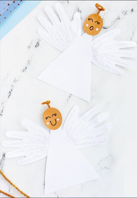 Amazing Handprint Paper Angel Crafts For Sunday School