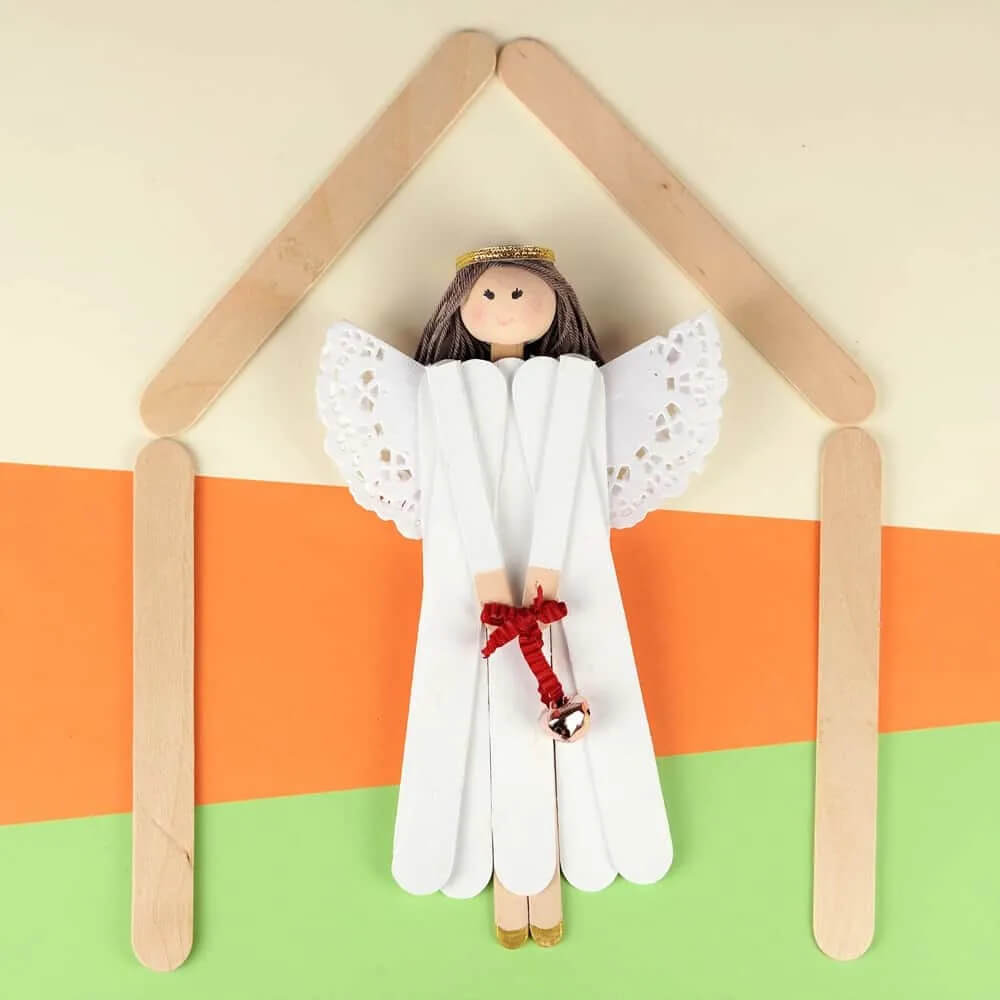 Amazing Ice Popsicle Angle Craft For KidsAmazing Angel Crafts Using Popsicle Stick
