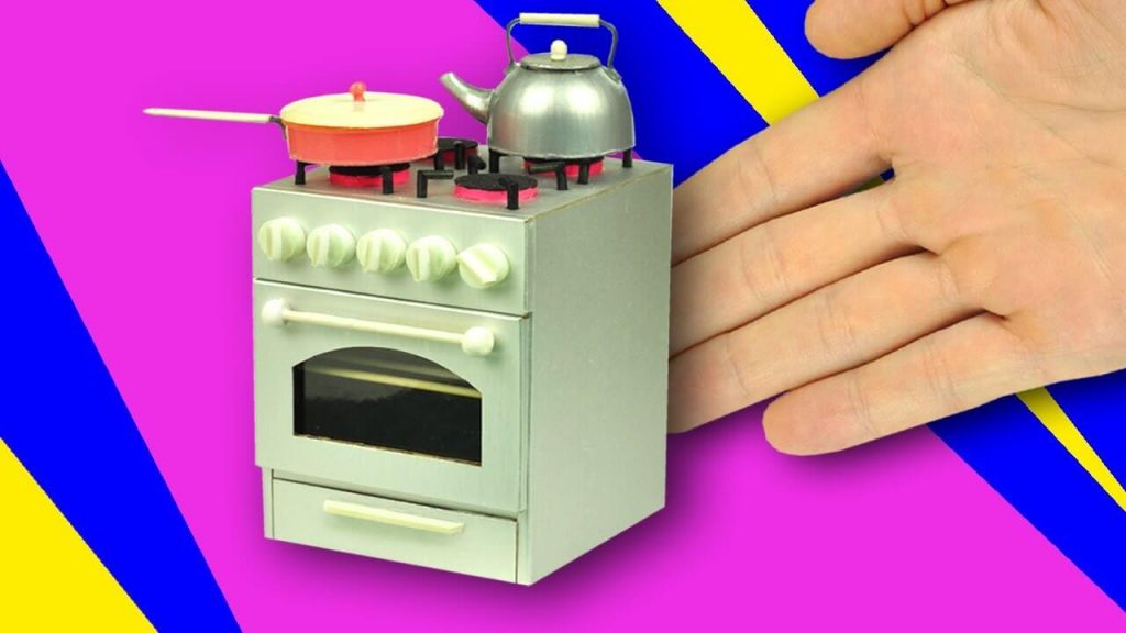 Amazing Kitchen Microwave Oven For Dollhouse DIY Miniature oven craft For Kids