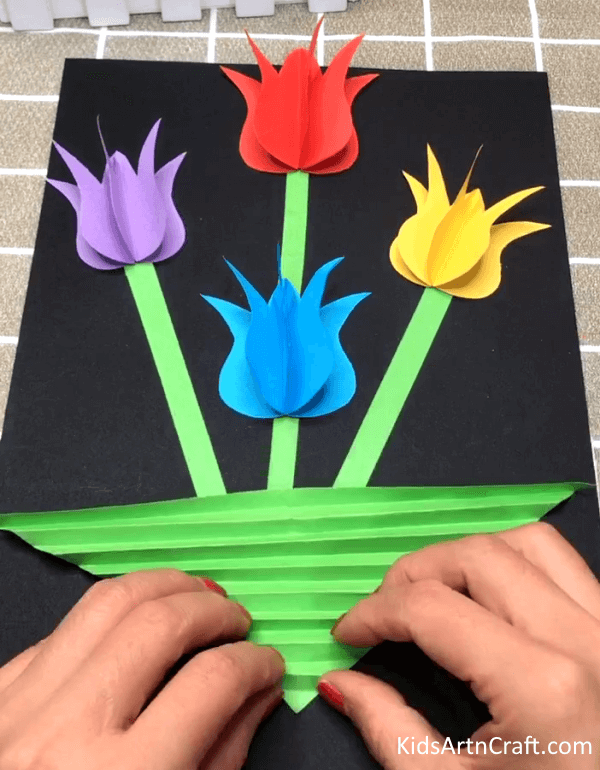 Beautiful designing For The Base of Paper Flower Craft 