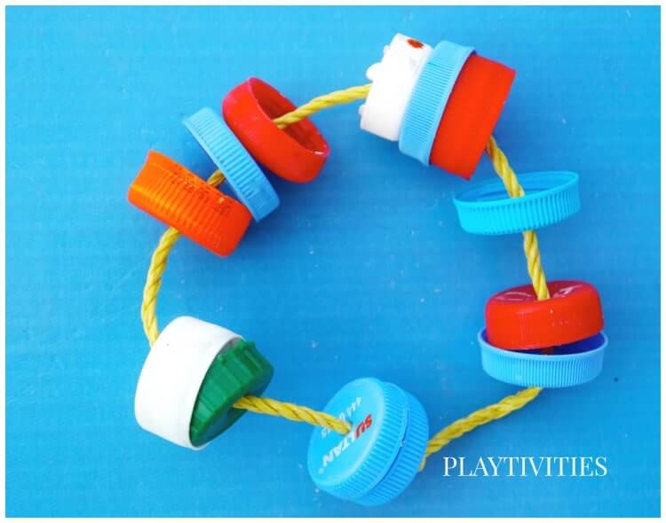 Amazing Recycling Activities With Bottle Caps For Baby Toys Easy DIY Toddler Toys from Recycled Material