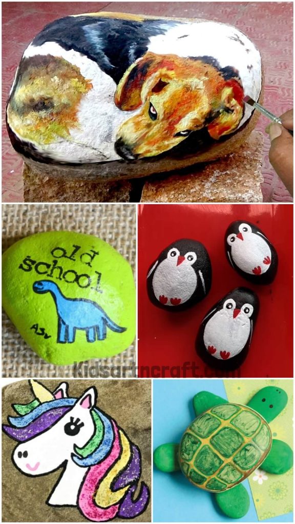 Animal Rock Painting Ideas - Kids Art & Craft
