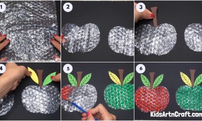 Apple Painting Art With Bubble Wrap For Kids - Step by Step Tutorial