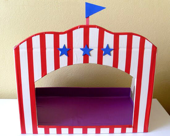 Awesome Cardboard DIY Puppet Theatre Ideas for Kids
