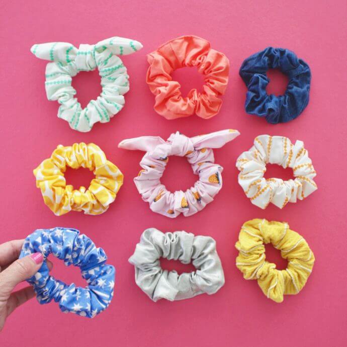 Awesome Colorful Hair Scrunchies DIY Craft Idea for GirlsDIY Hair Scrunchies for Girls