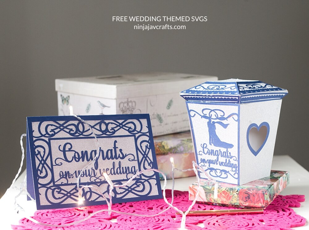 Beautiful 3D Wedding Card Idea To Sell Using Cricut Machine & Cardstock