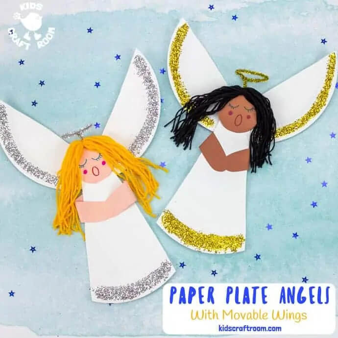 Beautiful  & Quick Paper Plate Angel Crafts For Kids