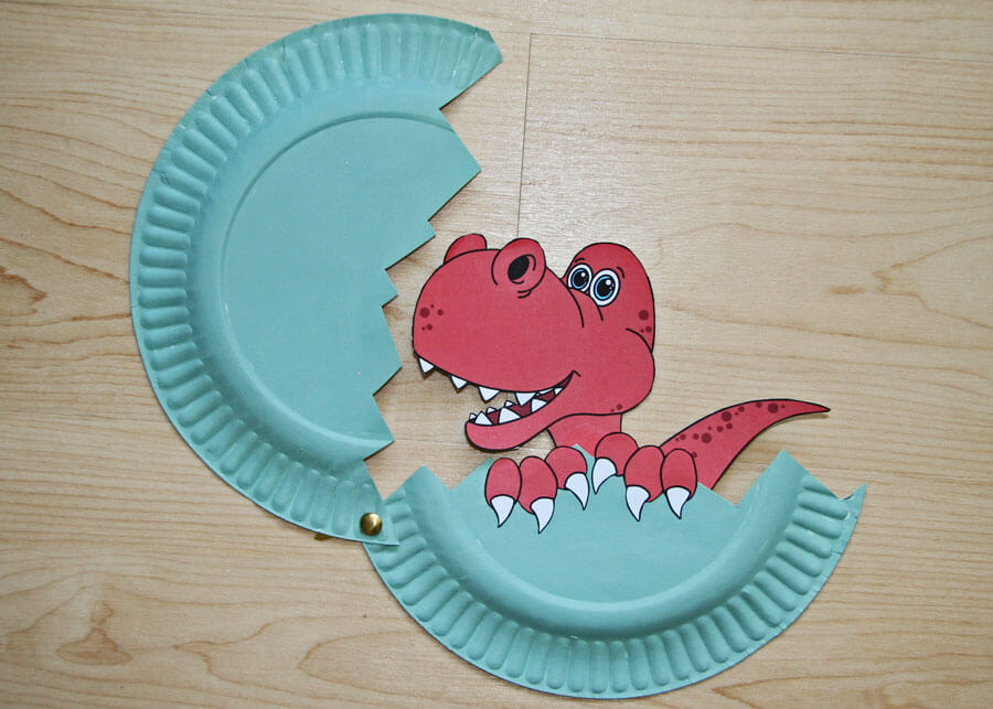 Beautiful Baby Dinosaur Paper Plate Craft Idea At HomePaper Plate Dinosaur Craft For Kids