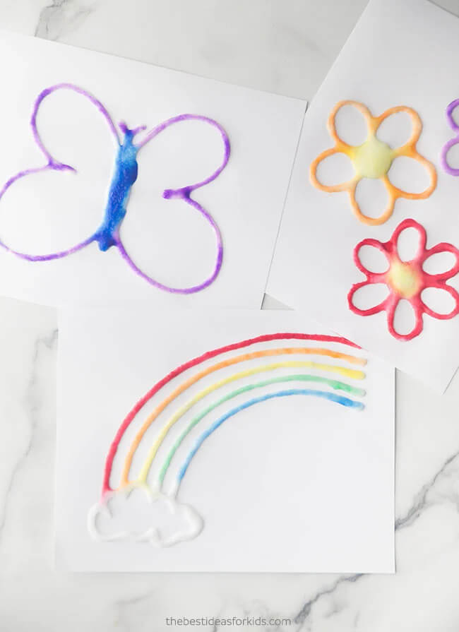 Beautiful Butterfly & Rainbow Craft Ideas Using Watercolor Salt