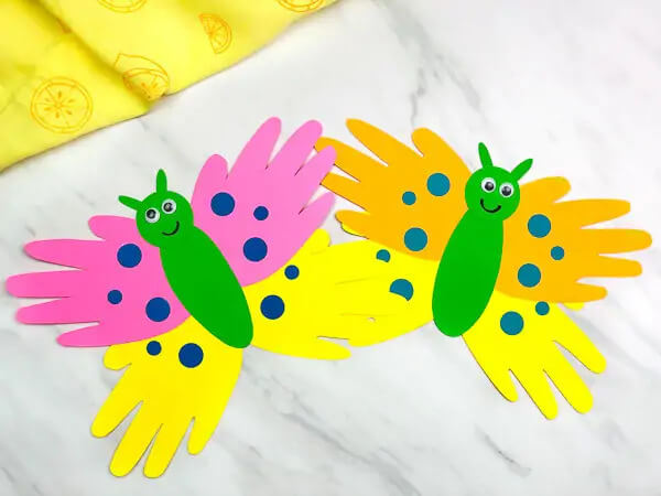 Beautiful Butterfly Art & Craft Ideas For Kids Using Construction Paper Cutting