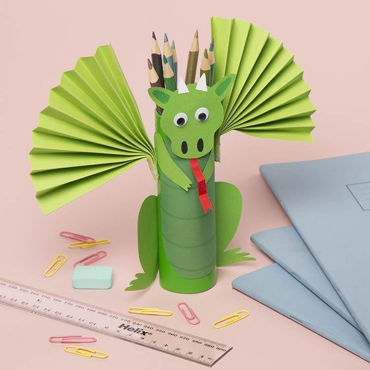 Beautiful Dragon Pencil Pot Holder Craft Activity For Adults