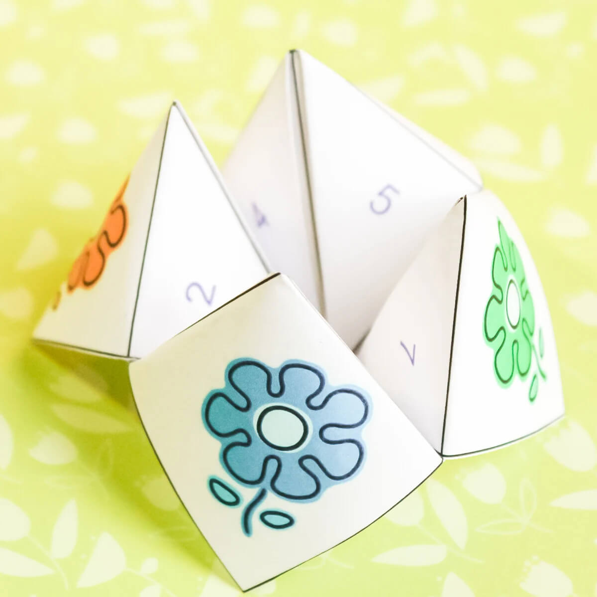 Beautiful Flower Fortune Teller Origami Craft DIY