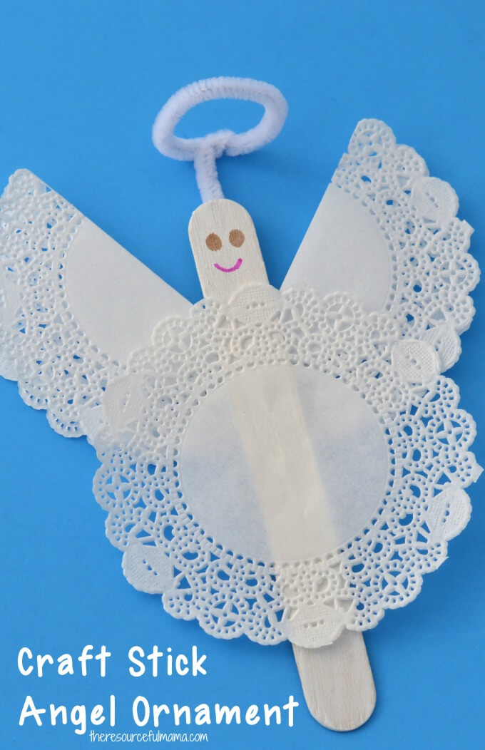 Beautiful Ice Popsicle Angle Craft For ToddlersAmazing Angel Crafts Using Popsicle Stick