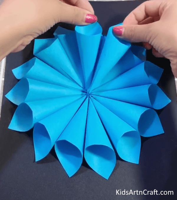 Adding Another Layer Of Paper Flower Petals Craft For Kids 
