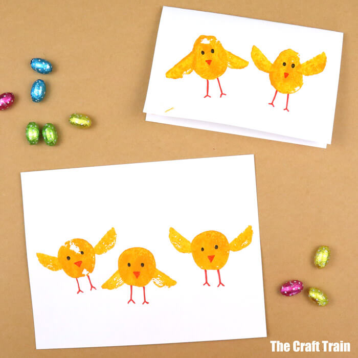 Beautiful Potato Stamping Chick Art Idea For Kindergartners