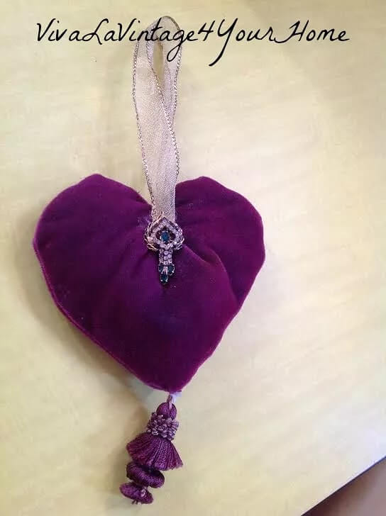 Beautiful Purple Heart For Door Decor