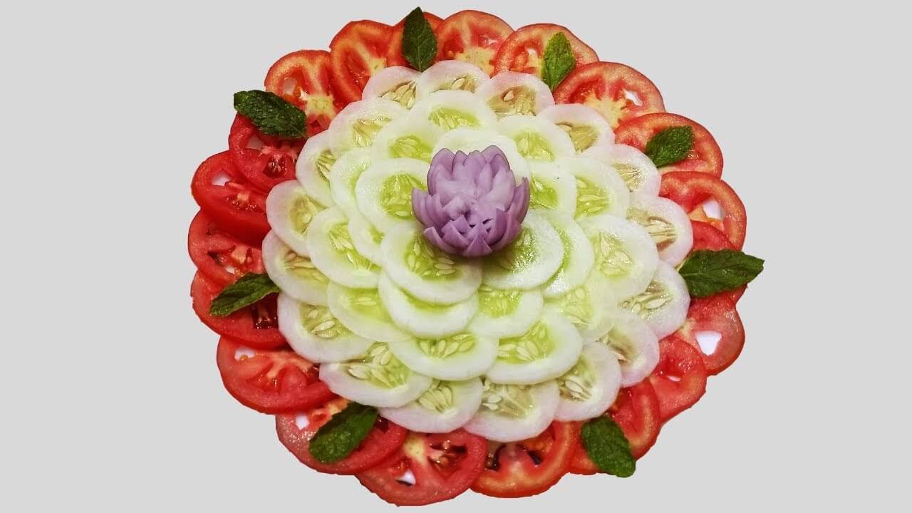 Beautiful Salad Decoration Idea For School CompetitionBest salad decoration ideas