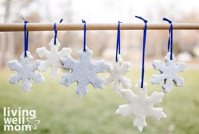 Beautiful Salt Dough Snowflake Ornamental For Christmas Craft Activity