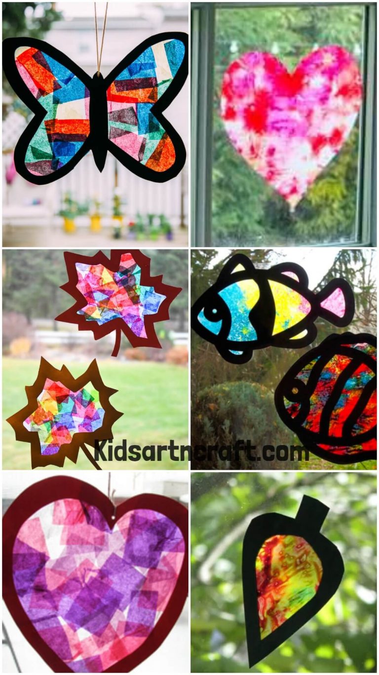 Beautiful Stained Glass Wax Paper Crafts Kids Art & Craft