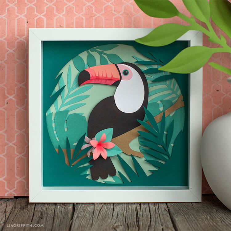 Beautiful Toucan Papercut Art Project For Home Decor