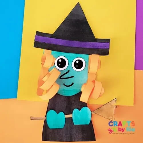Beautiful Witch Craft For Kindergarteners Using Construction Paper