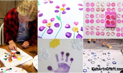 Button Stamping Art Ideas for Kids