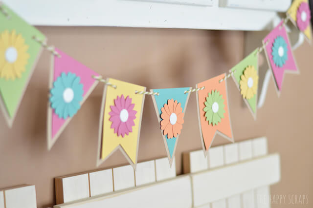 Colorful Garland Decoration Craft At Home Using Cardstock Paper