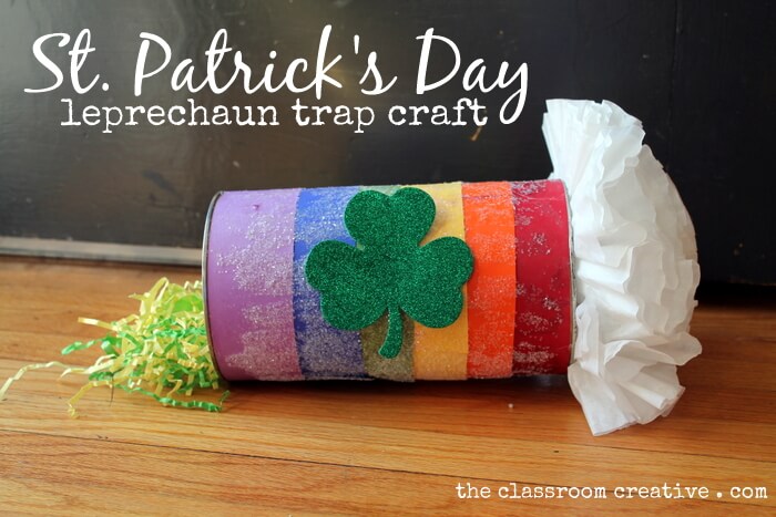 Colorful Leprechaun Trap Made out Of Can & Paper Easy Homemade leprechaun trap Ideas For Kids To Make 