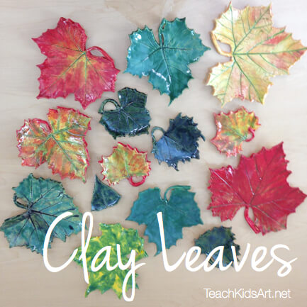 Colorful Maple Leaves Clay Painting Idea For KidsRealistic Leaf Painting Art Ideas