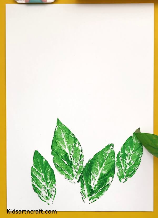Creative Leaves Stamp Idea For Kids At Home