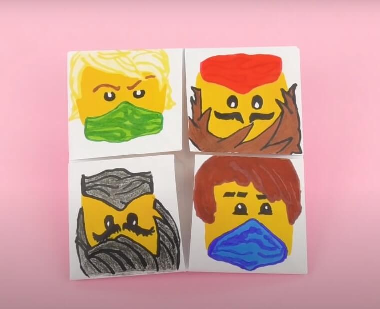Cool Lego Ninjago Origami Paper Chatterbox Craft Ideas