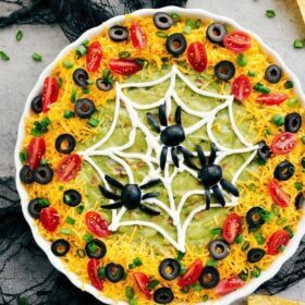 Creative 7-Layer Spider Web Dips Halloween Decoration Idea For Adults