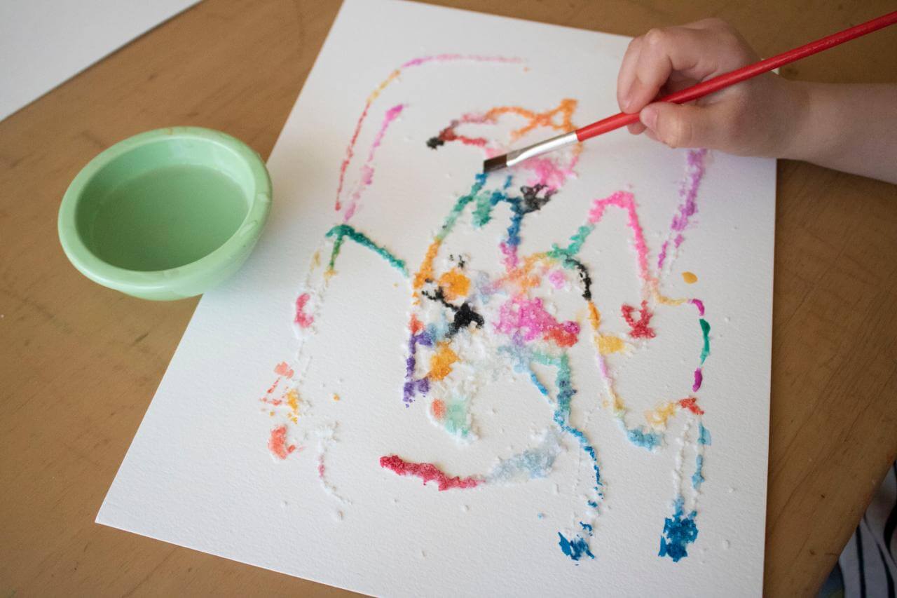 Creative & Fun Salt Painting Process ArtSalt Painting Activities for Kids
