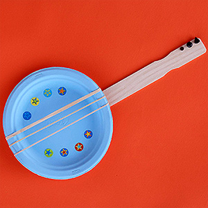 Creative & Pretty Paper Plate Banjo Craft For Fun DIY Banjo Musical Instrument Crafts 