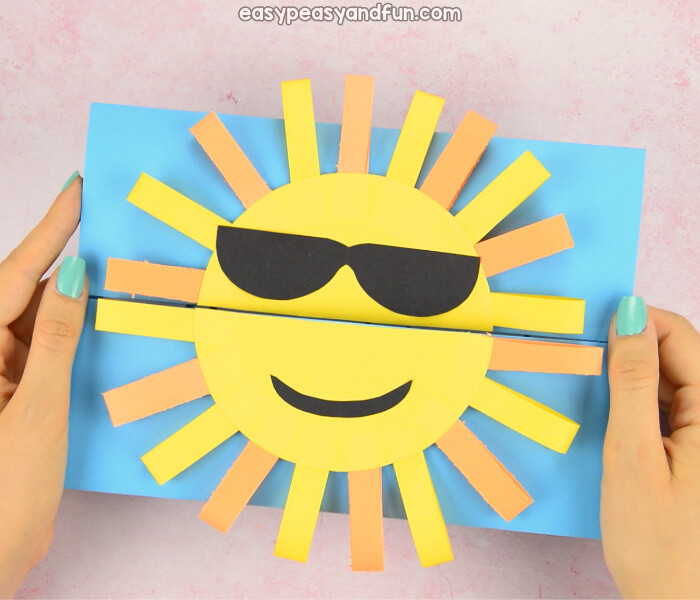 Creative & Unique Sunny Smiley Face Card Idea For Kids