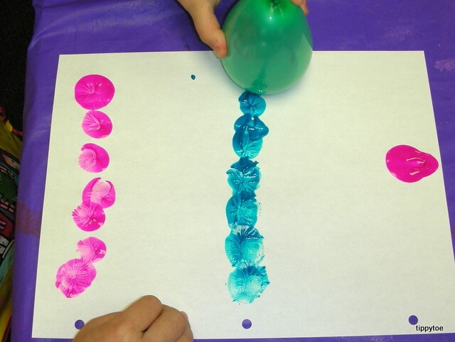 Creative Balloon Stamping Craft For Kindergarteners