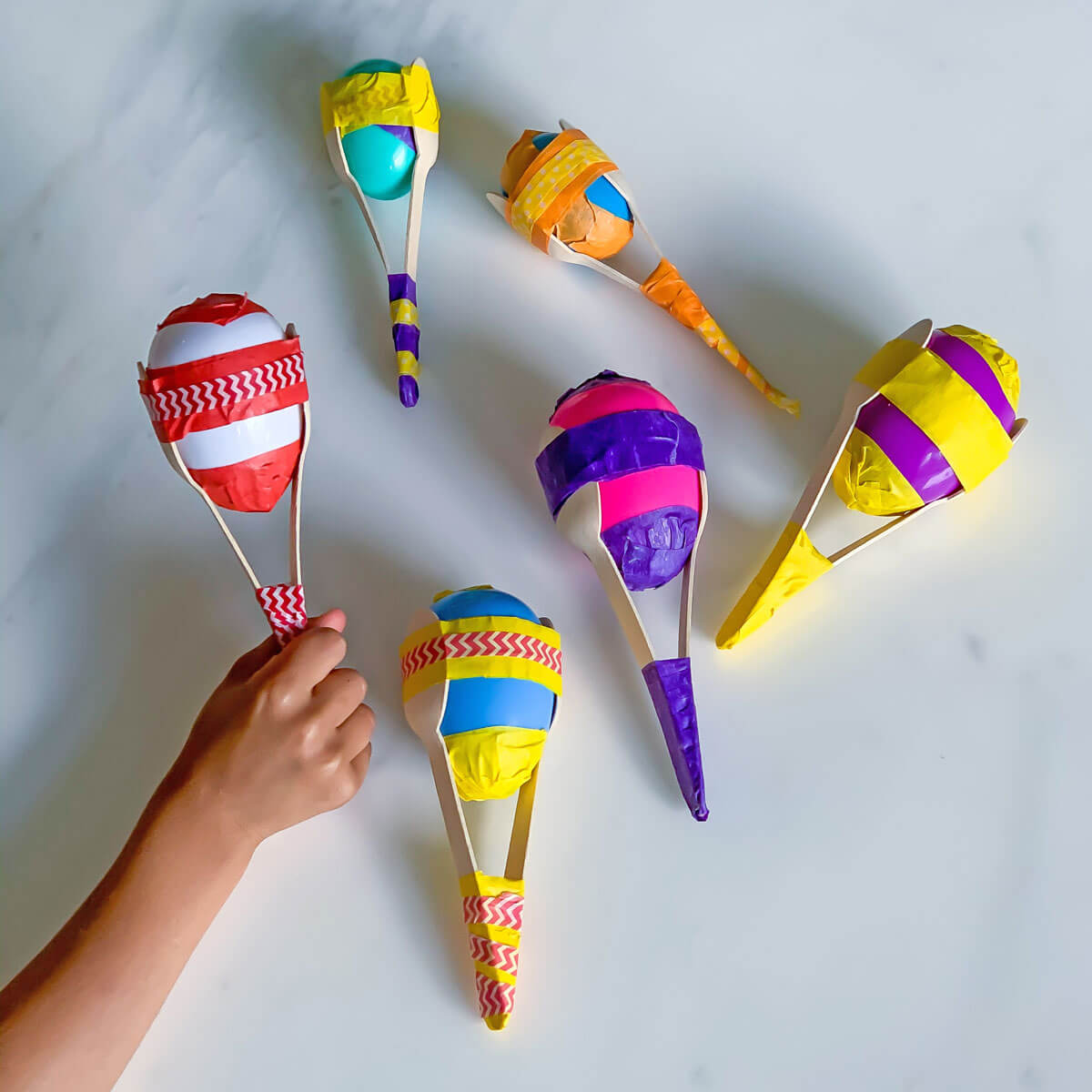 Creative Maracas Easter Egg Shaker InstrumentMaracas Craft for Preschoolers 