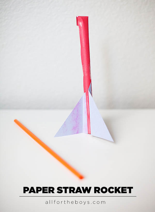 Creative Paper Straw Rocket Craft Idea for Kindergartners DIY Easy To Make Straw Rockets 