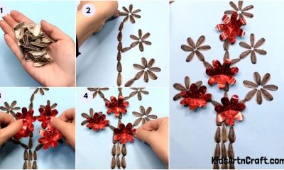 Creative Way To Make Sunflower Seed Shell Tree Craft For Kindergarteners