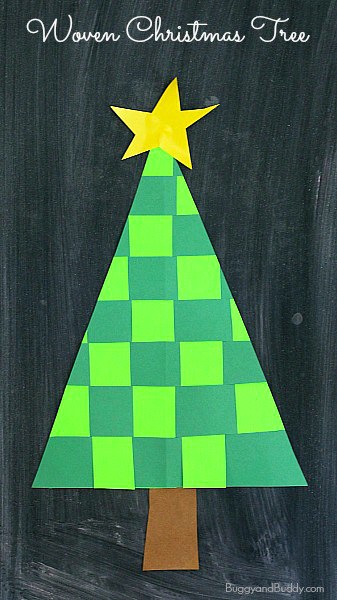 Creative Woven Paper Christmas Tree Craft Idea For Decoration