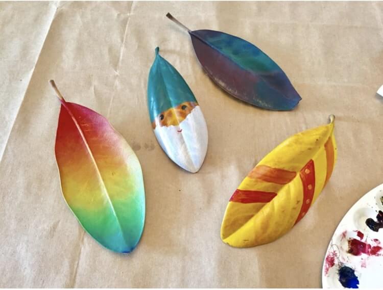 Cute & Quick Leaf painting Ideas for Toddlers