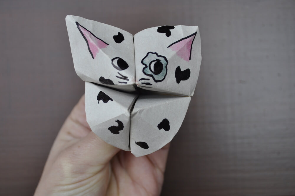 Cute Cat Origami Paper Chatterbox Craft Ideas Origami Paper Chatterbox Craft Ideas